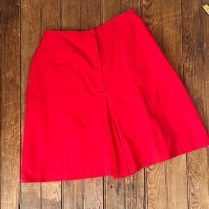 Women’s vintage 1960s or 70s skirt skort short heavy cotton Red custom made